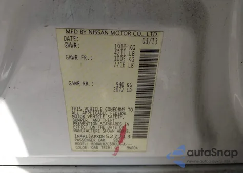 2013 Nissan Altima 2.5 S from USA, damaged, VIN 1N4AL3APXDN527213